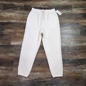 NWT $75 SAGE HIGH RISE JOGGERS TERRYCLOTH IN DEW SIZE XL